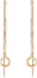 CHOW SANG SANG Delicate Gold 18K Rose Gold Intertwined Hoops, Hoops Earring Necklace for Women 91979N 91979E 91978E