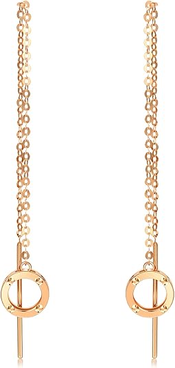CHOW SANG SANG Delicate Gold 18K Rose Gold Intertwined Hoops, Hoops Earring Necklace for Women 91979N 91979E 91978E