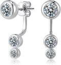 14K Gold over S925 Sterling Silver 1CT Diamond Pure Stud Earrings for Women, Elegant Gift with Box, Lovely Present for Women on Birthday