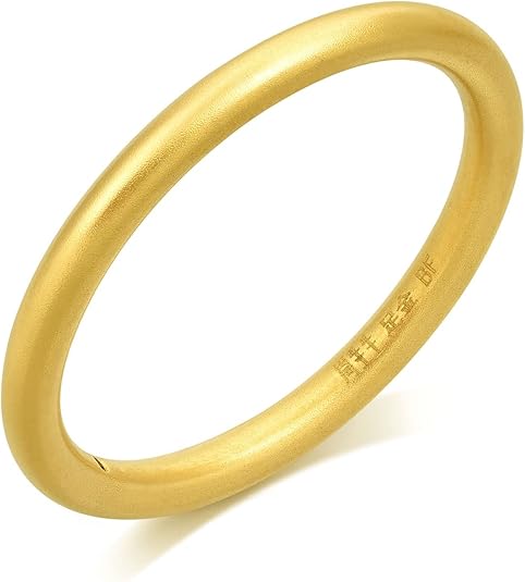 CHOW SANG SANG 999 24K Solid Gold Stackable Ring for Women 92293R