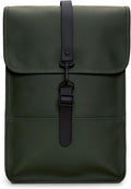 RAINS Backpack Mini - Green Waterproof Backpack for men and Women - Fits 13" Laptop - Durable Compact Water Resistant Bag for Everyday Use, Travel, and Work - 2 Year Warranty