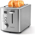 2 Slice Toaster with Wide Slots for Bread & Bagels, Stainless Steel Toaster with Digital Countdown, 6 Shade Settings, Defrost, Reheat & Cancel, Compact Design for Kitchen