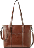 BOSTANTEN Leather Laptop Bag Work Tote for Women Shoulder Handbag Briefcase 15.6 inch Satchel Computer Bag