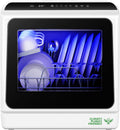 EUHOMY Countertop Dishwasher Portable with 6 Programs, 5L Built-in Water Tank for Apartments & RV, 167℉ High-Temp, No Hookup Needed, Mini Dishwasher with Baby Care, Air Dry/Quick/ECO/Fruit/Normal Mode