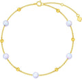 14K Gold Opal Anklet for Women Yellow Gold Turquoise Black Onyx Ankle Bracelet Foot Jewelry for Her, 8''-10''
